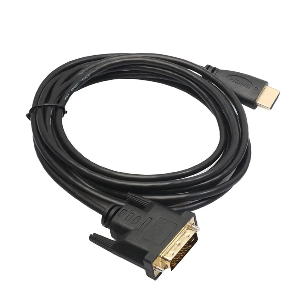 Кабель HDMI видео кабель ультра тонкий адаптер штыревой на DVI 24 + 1 Мужской для