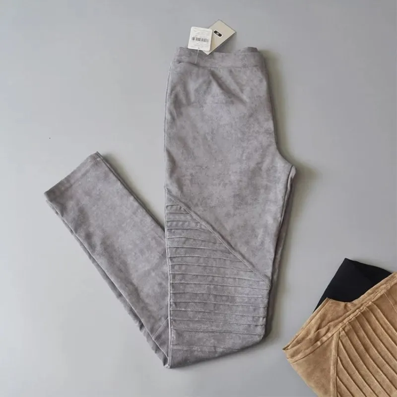 ms ragdoll Fashion 2019 Winter Women's Leggings Faux Suede Elastic Waist Leggins Trousers Cozy Warm Slim Female Fitness Legging | Женская