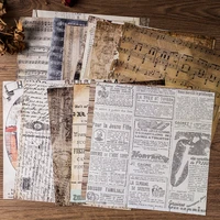 20pcs vintage newspaper scrapbooking material paper junk journal album planner diy decorative craft paper scrapbooking supplies