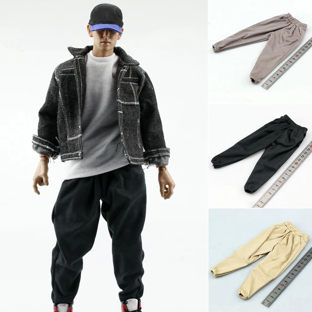 

1/6th детские повседневные штаны-шаровары свободные брюки морковь штаны в стиле хип-хоп Стиль одежда подходит для 12 дюймов Мужская фигурка ку...