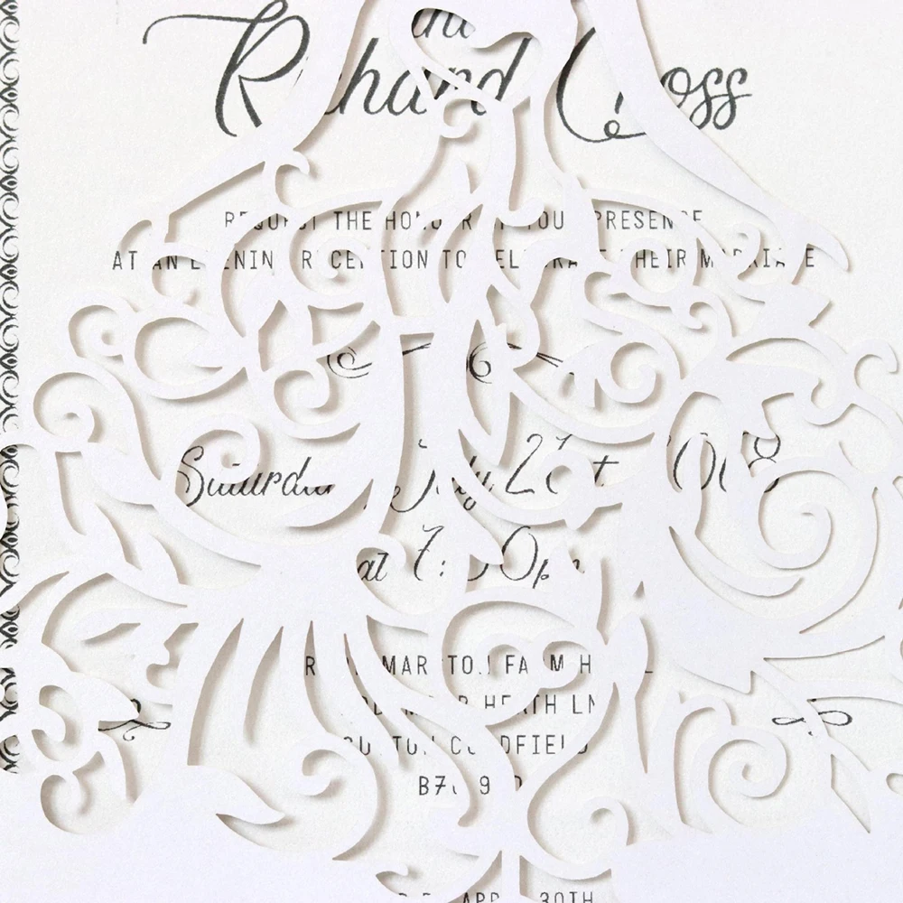 10 шт. поздравительные открытки с лазерной вырезкой 7 цветов на выбор | Дом и сад