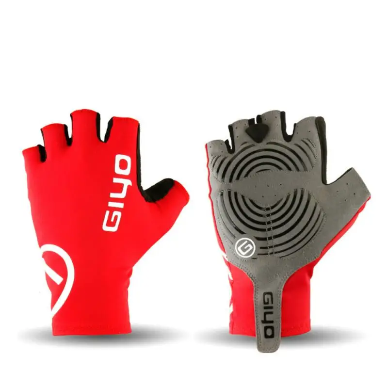 

Anti Slip Gel Wind Cycling Half Finger Gloves Breathable Outdoor Lycra Fabric Mittens MTB Gloves Racing Road Bike Glove