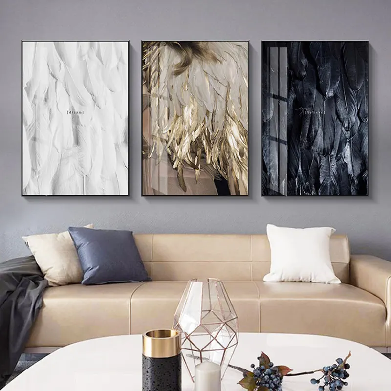 Настенные картины в скандинавском стиле для гостиной столовой и коридора черные