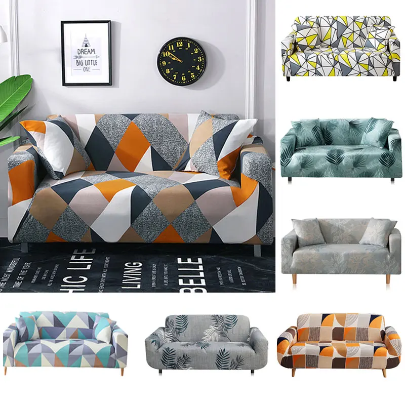 Чехлы диван 3 мест Современные чехлы для Гостиная эластическая лента печатных