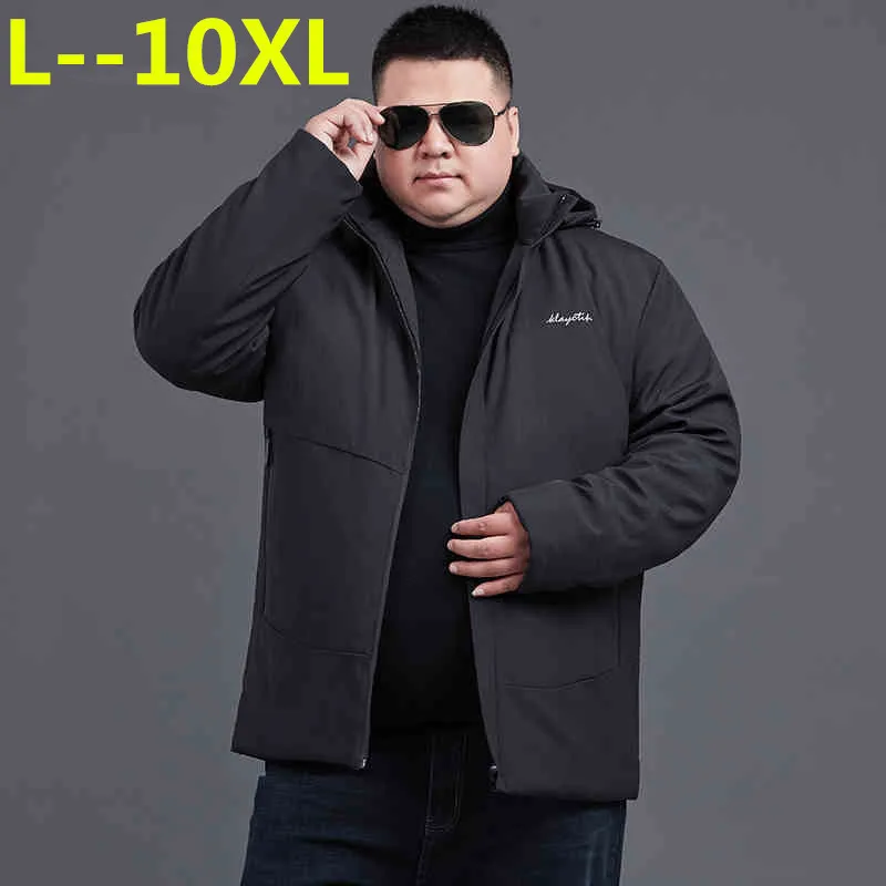 

Мужская хлопковая куртка с капюшоном, размеры до 5XL