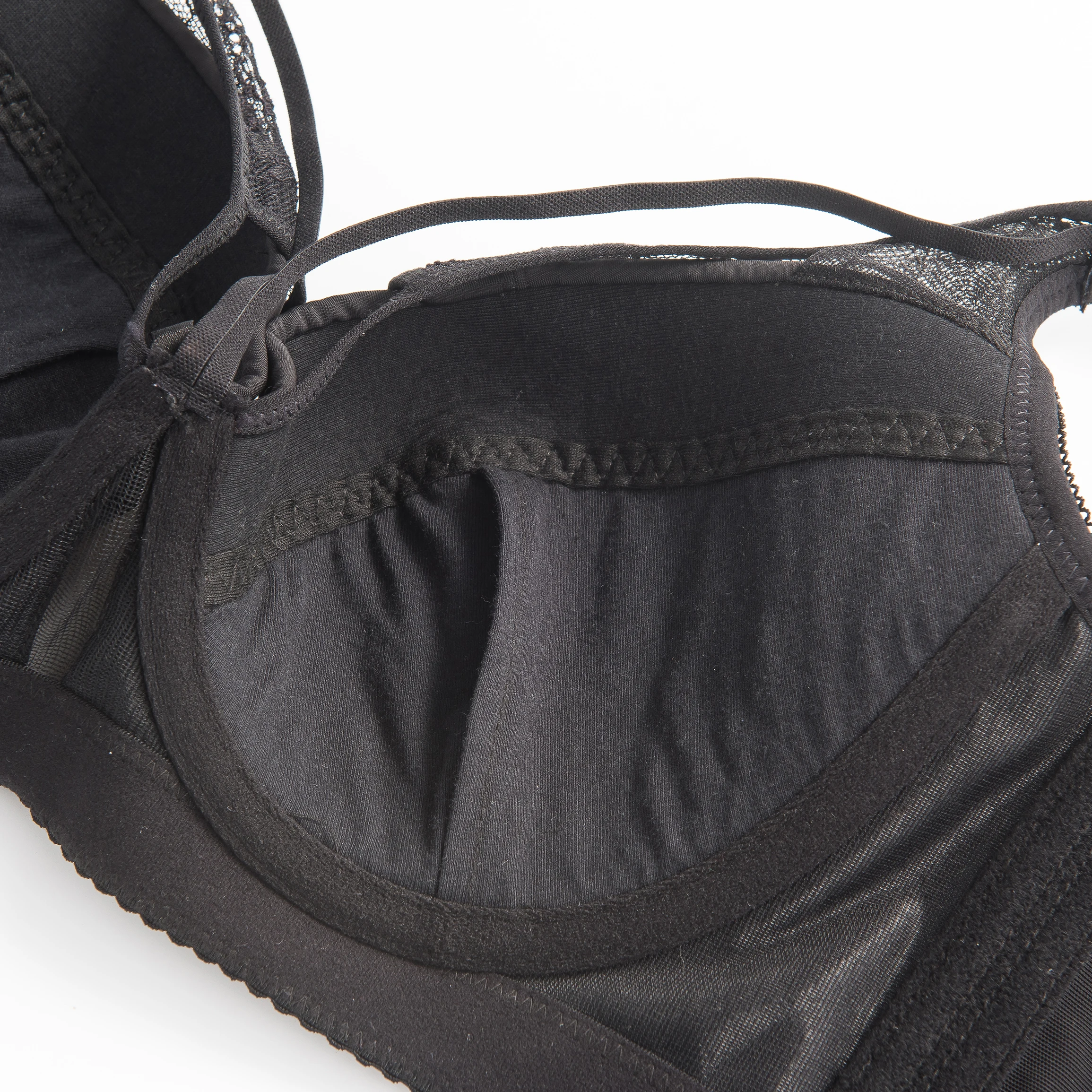 Women's Smooth Lace No Padding Full Cup Support Underwire Bra 34 36 38 40 42 44 46 B C D E F G H I J