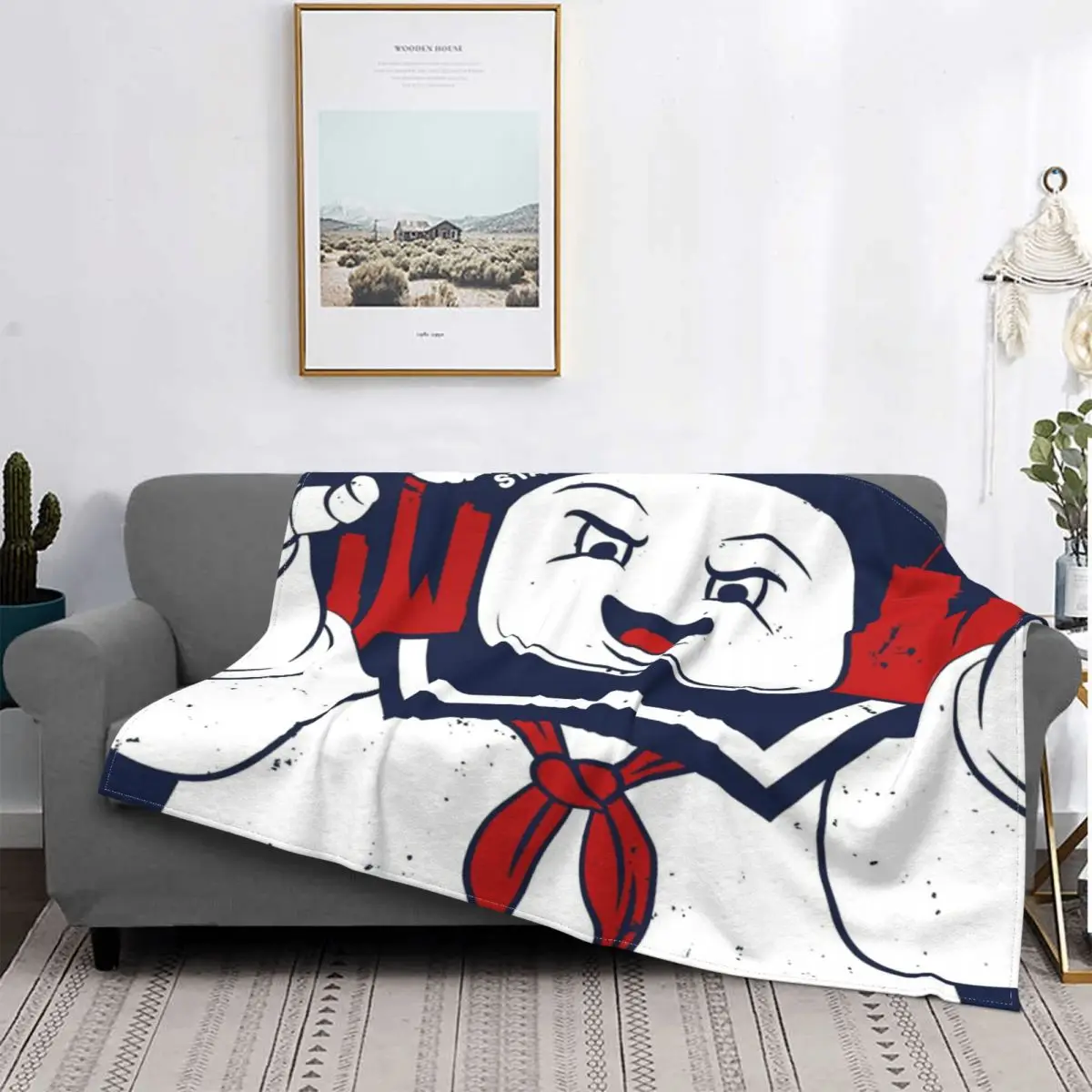 

Staypuft-Manta de malvavisco, colcha a cuadros para cama, Sudadera con capucha