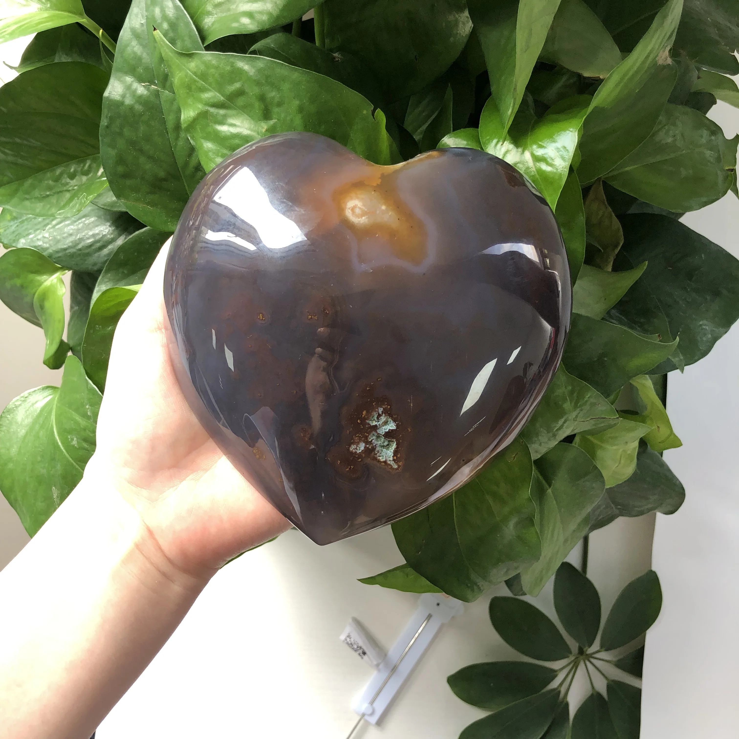 Натуральный кристаллический Агат Сердце кластер геодезический драгоценный