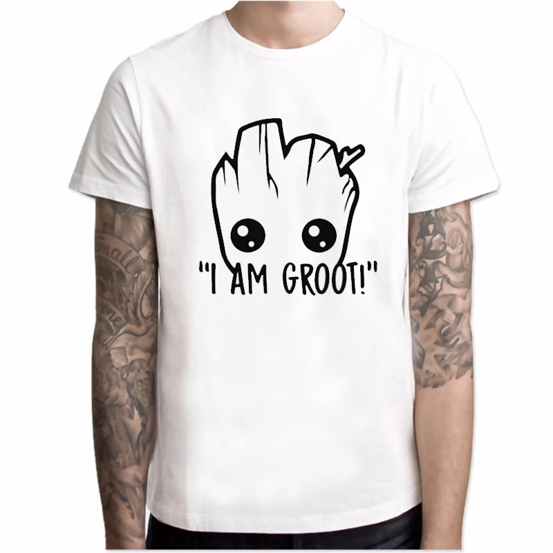 New Tshirt Men Guardians of the 2 t shirt men Anime pop Summer funny I AM Tops Tees Homme4XL5XL |