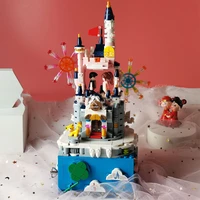 893pcsset creator movie disneyed castle music box building blocks toys for children gift qizhile 91001 advanced model