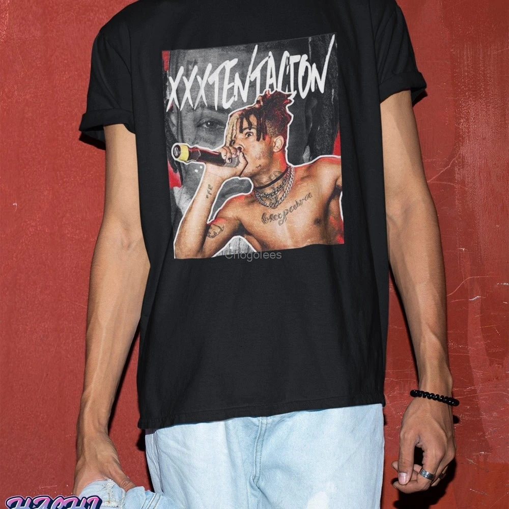 Рубашка Xxxtentacion рубашка Rapper винтажная DA133|Мужские футболки| |