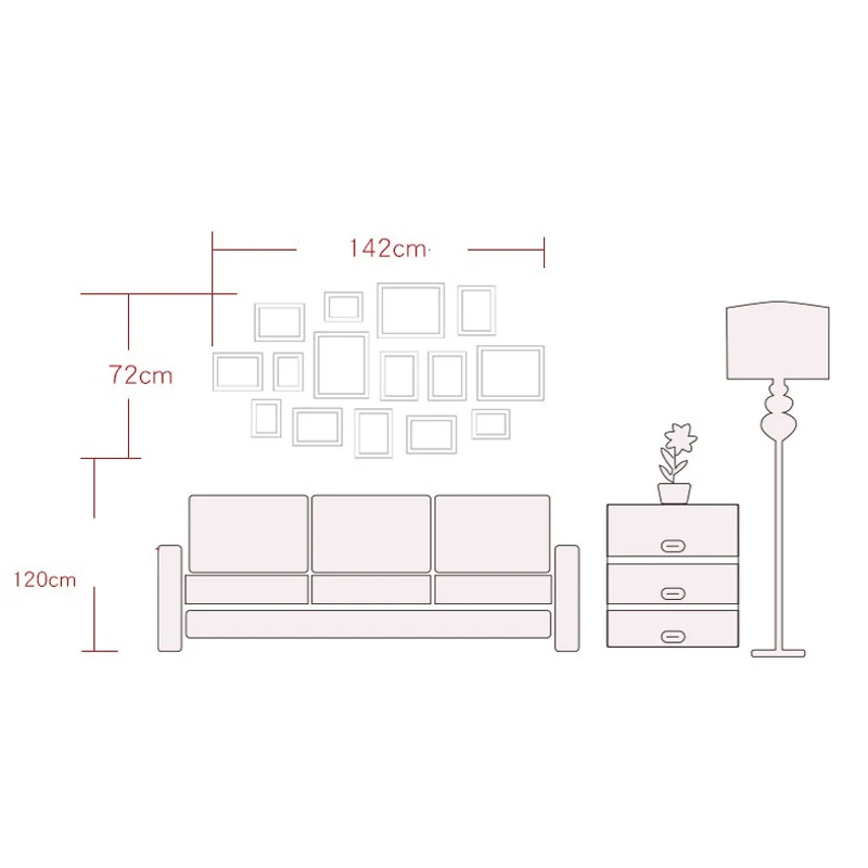Красивый дизайн сада светильник Цвет настенные подвесные рамки для фотографий 15