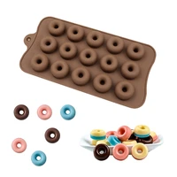 newest donut silicone gummy mold 15 cavity mini donut ring maker chocolate candy cookie mould ice cube tray cake decoration tool