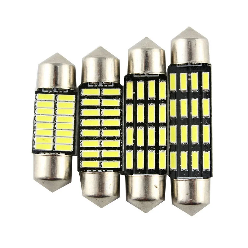 

Wholesale 100pcs 31mm 36mm 39mm 41mm Festoon 4014 16 SMD C5W Led 16 Leds Interior Lights Dome Lamps Reading Light Mix Size