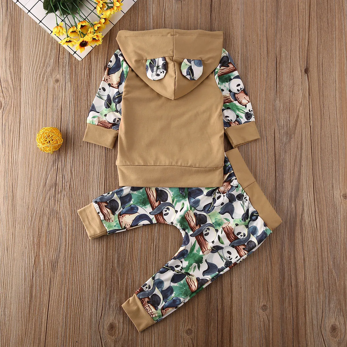 

Autumn Winter 2Pcs Newborn Infant Baby Girls Boys Clothes Sets Cartoon Animal Print Hooded Top Pants Outfit