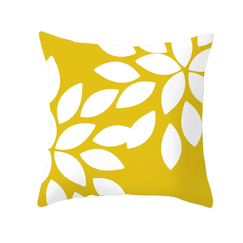 

Geometric Yellow Cushion Cover Decorative Cushions For Sofa Pillow Covers Throw Pillows Polyester Pillowcases Home Decor