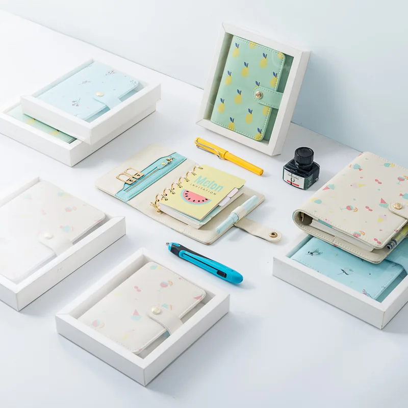 A6 летний планировщик 2021 подарочная коробка синий зеленый мультяшный блокнот