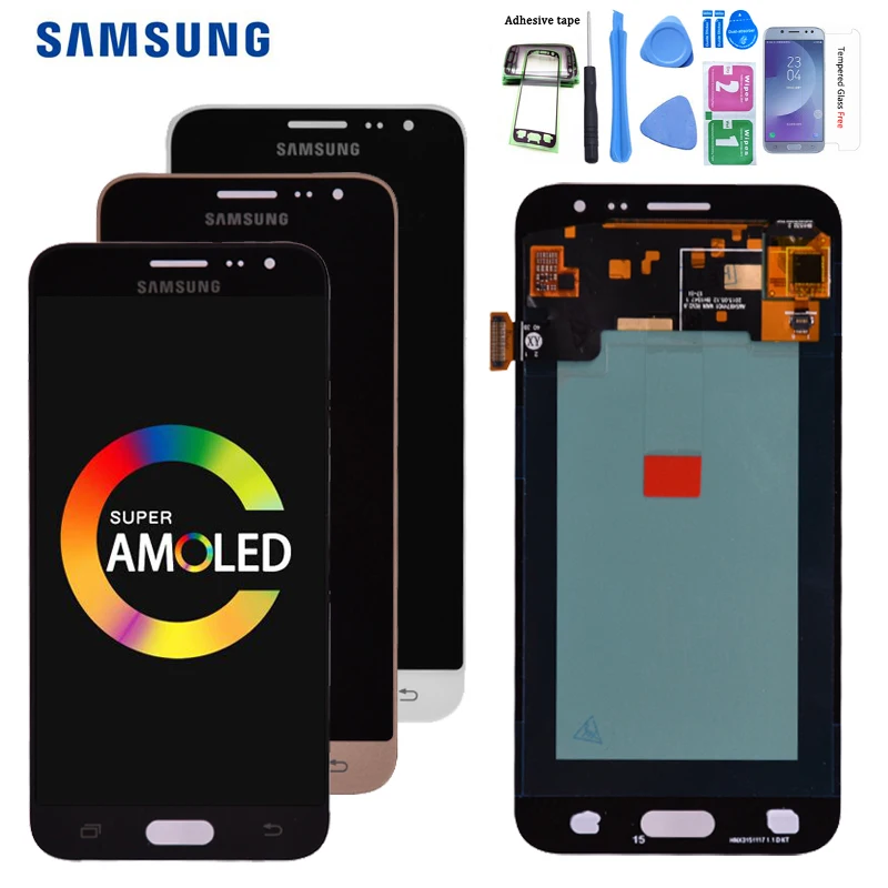 AMOLED для samsung Galaxy J3 J320 J320A J320F J320P J320M J320FN ЖК-дисплей сенсорный дигитайзер сборка