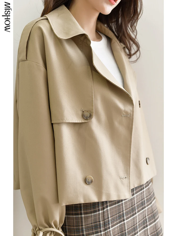 : Для 2020 осень зима пальто для женщин короткая ветровка Легкая куртка с поясом