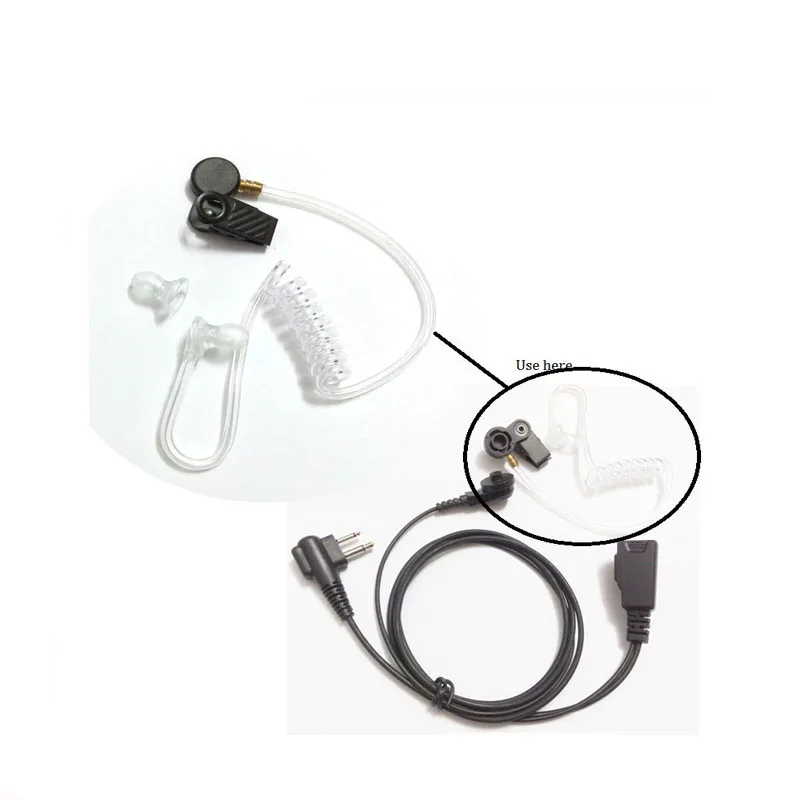 Detachable Clear Acoustic Tube Air Tube With Silicone Earbud For Two Way Radio Acoustic Tube Earpiece Headset