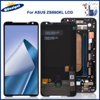 Original New For ASUS ROG Phone Phone2 ZS660KL AMOLED LCD Display Screen Touch Panel Digitizer Assembly Repairs With Frame