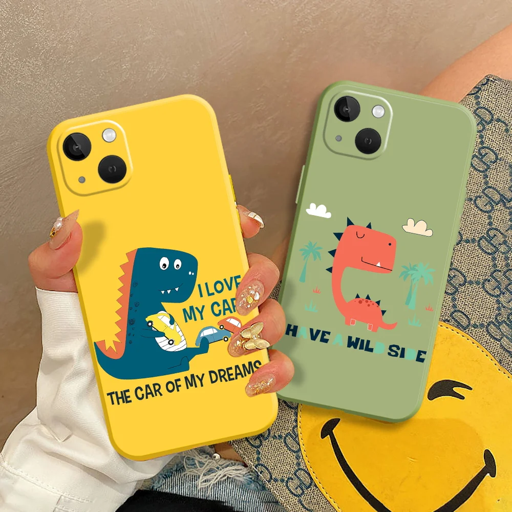 

Dinosaur Case for iPhone 12 13 Mini Pro Max 11 Pro Max XR XS Max Cut Soft TPU Phone Couqe Funda Capa for 6 6S 7 8 Plus SE 2020