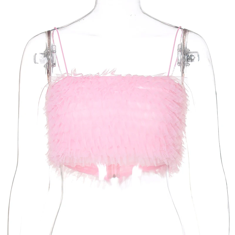 

2021 Sleeveless Lace Patchwork Sexy Crop Top Summer Women Fashion Streetwear Outfits Y2K Camis