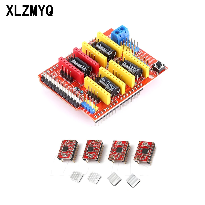 CNC shield v3 engraving machine / 3D Printer + 4pcs A4988 Red Green driver expansion board for Arduino | Обустройство дома