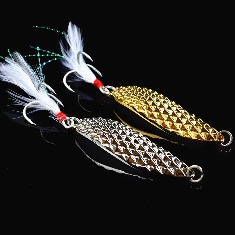 1 шт. металлическая Спиннер ложка рыболовная приманка 5g 10 г золото серебро