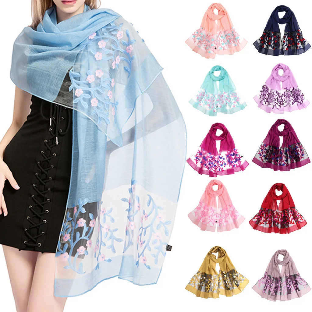 Народные шарфы для женщин с цветочным принтом бандана девочек Солнцезащитная