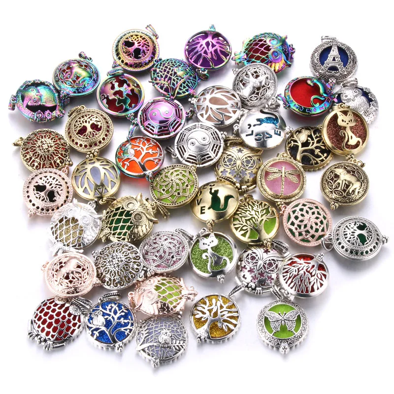 Ожерелье с ароматическим диффузором винтажный кулон подвесками духи эфирное