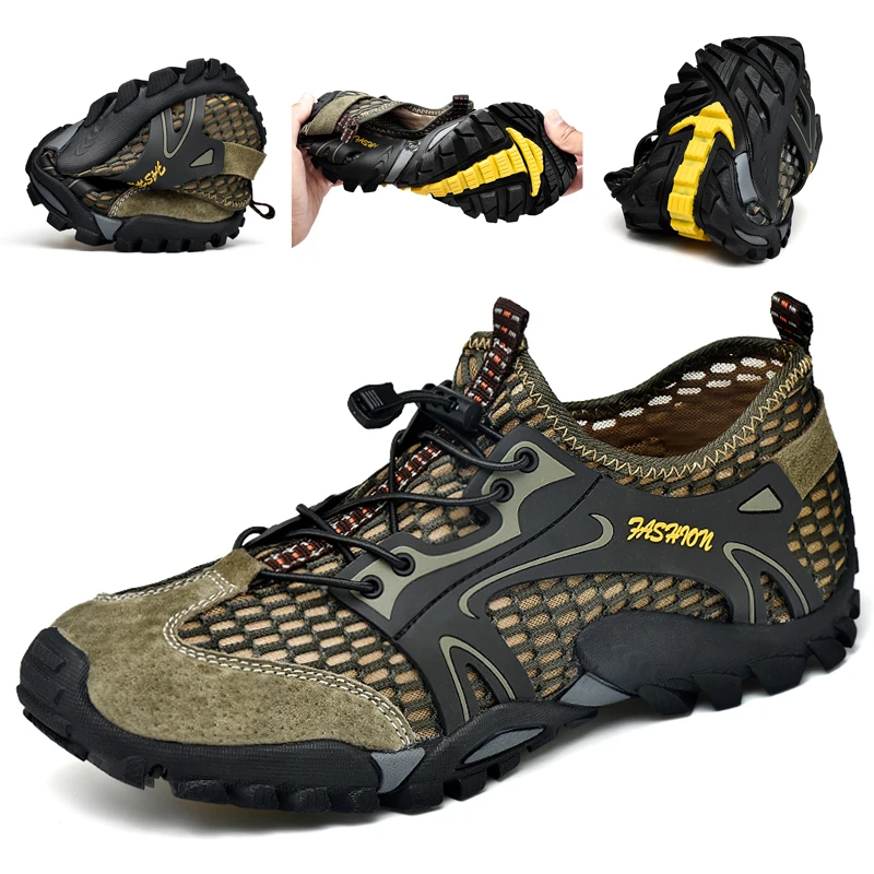 

Men Aqua Shoes Trekking Hiking Shoes Breathable Elastic Quick Dry Upstream Socks Soft Non-slip Comfortable Diving Water Sneakers