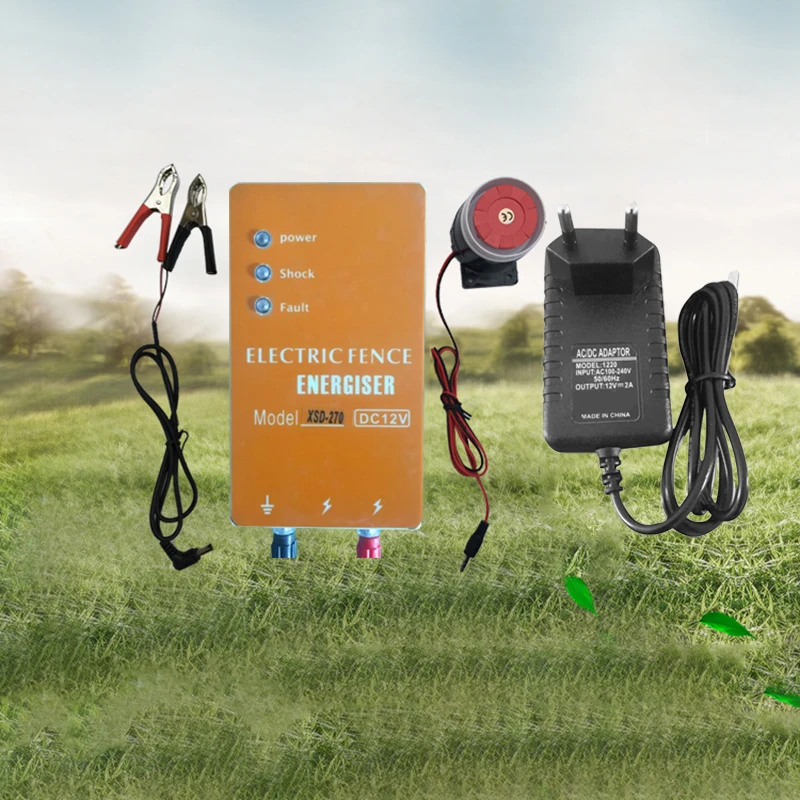 

Electric Fence Energizer Charger High Voltage Pulse Electric Fencing Controller for Animal Poultry Farm (Alarm Type)