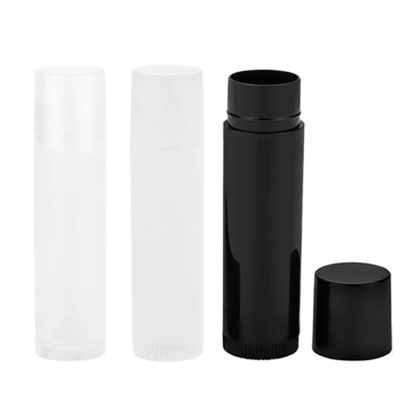 

100pcs 5G 5ML DIY Empty Cosmetic Chapstick Lip Gloss Lipstick Balm Tube With Caps Container Bottle For Lady Women Makeup Tool