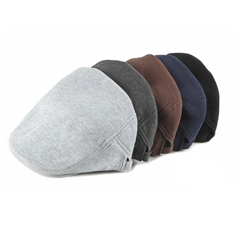 

New Casual Spring Summer Berets Hat Men Women Knitting Newsboy Caps Visors Cotton Vintage Cap Flat Cap