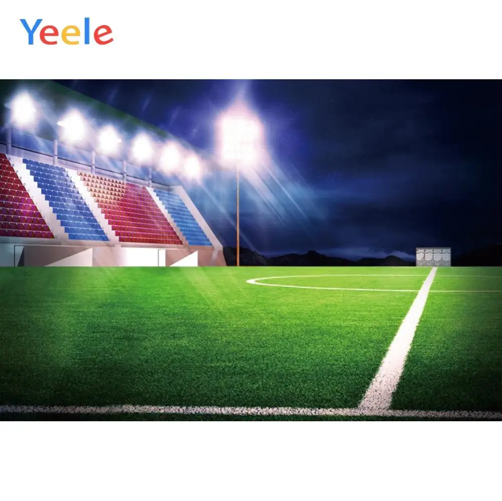 Yeele прожектор для футбольного поля зеленый газон вид фотографии фоны
