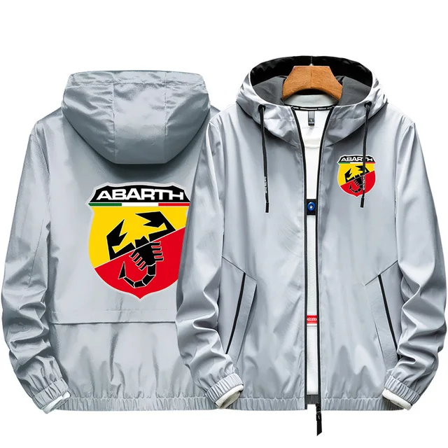 

2021 Spring Autumn ABARTH Logo Bomber Jacket Men's Zipper Coat Elastic Casual Windbreaker Sports Male Outdoor Clothing Top