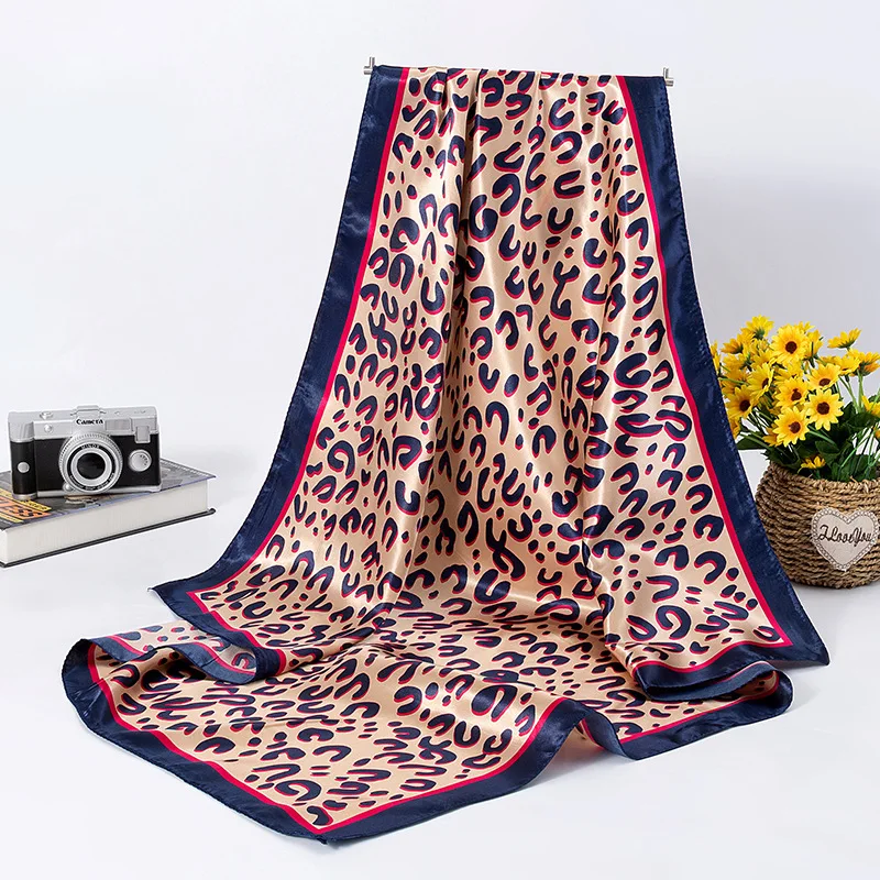 Мусульманский Хиджаб весна лето подарок Шелковый Атлас Благородный шарф