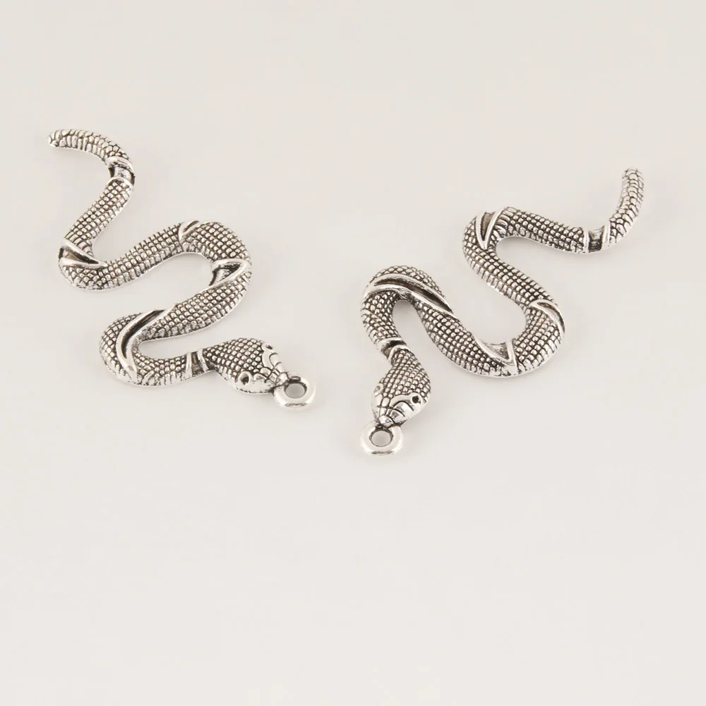 5 шт. подвеска серебряного цвета в виде змеи-кобры | Украшения и аксессуары