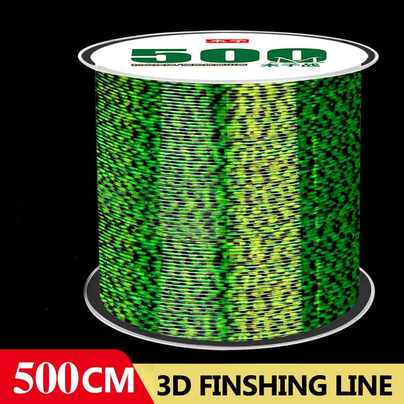 

500m 3D Invisible Spoted Super Strong Carp Fishing Line Monofilament Line Speckle Fluorocarbon Coated Fishing Accsssories X599B