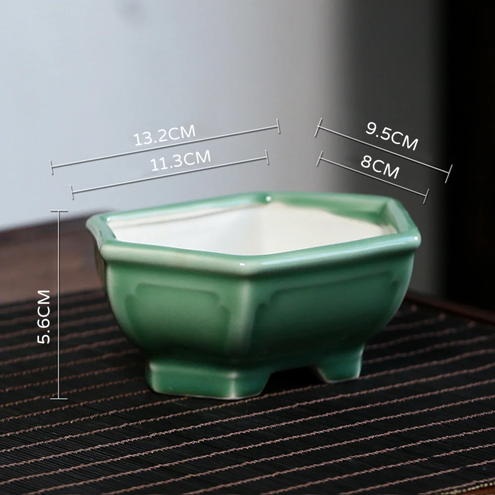 

1pc Succulent Green Plants Flower Pot for Living Room Bedroom Desk Decoration Flower Pot Balcony Square Pots Flower Bonsai Bowl