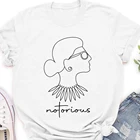 Рубашка RBG с принтом феминистских знаменитостей и надписей Ginsburg, женская футболка с графическим принтом прав, хлопковая Футболка с цитатами о соблюдении прав