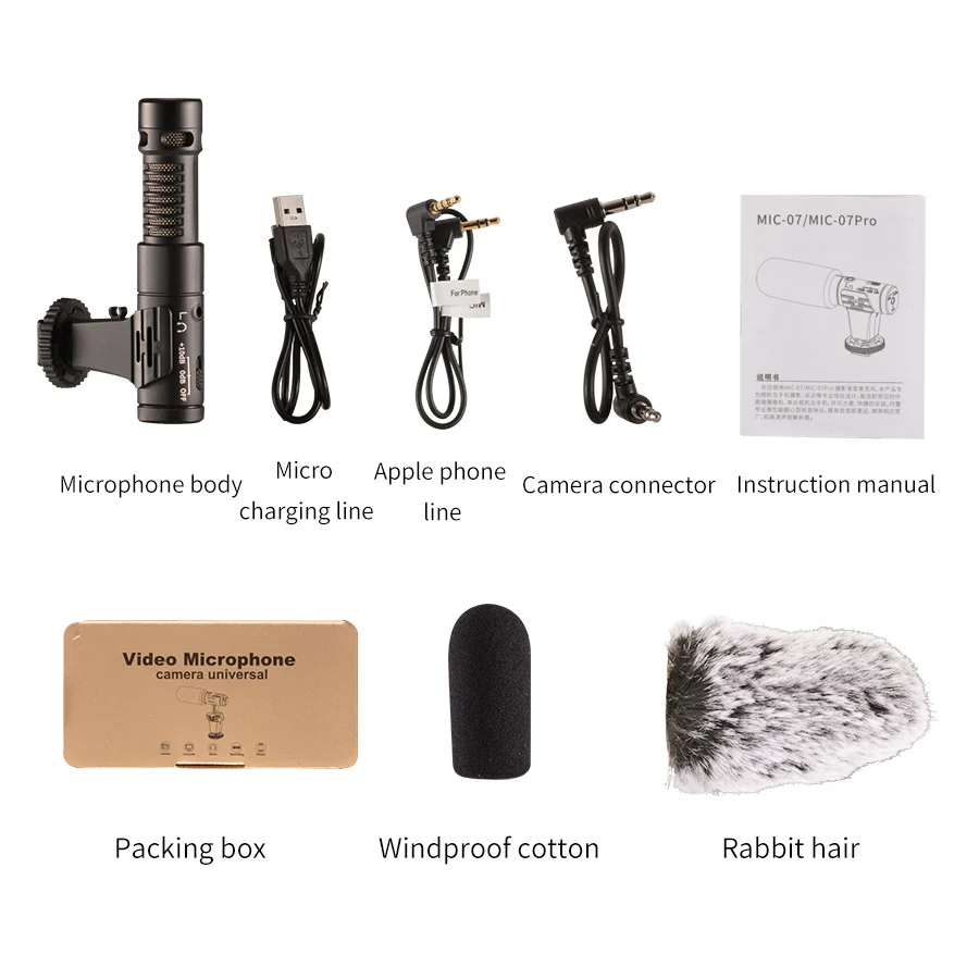 

4 Colors 3.5mm Stereo Microphone VLOG Photography Interview Digital HD Video Recording Microphone for Smartphone and Camera 2019