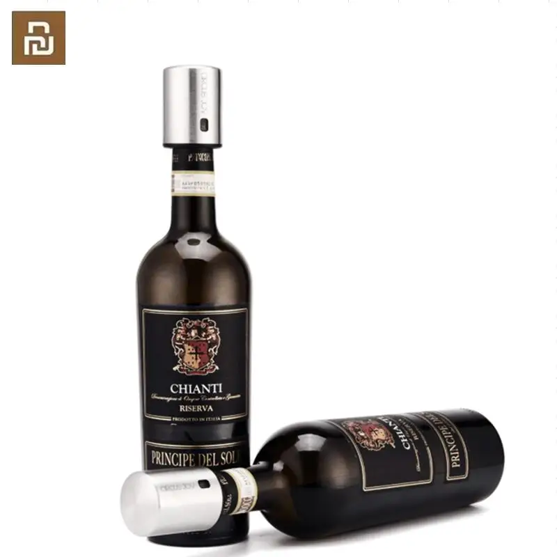 

Youpin Circle Joy Smart Wine Stopper Stainless Steel Vacuum Memory Wine Stopper Electric Stopper Wine Corks chain brand