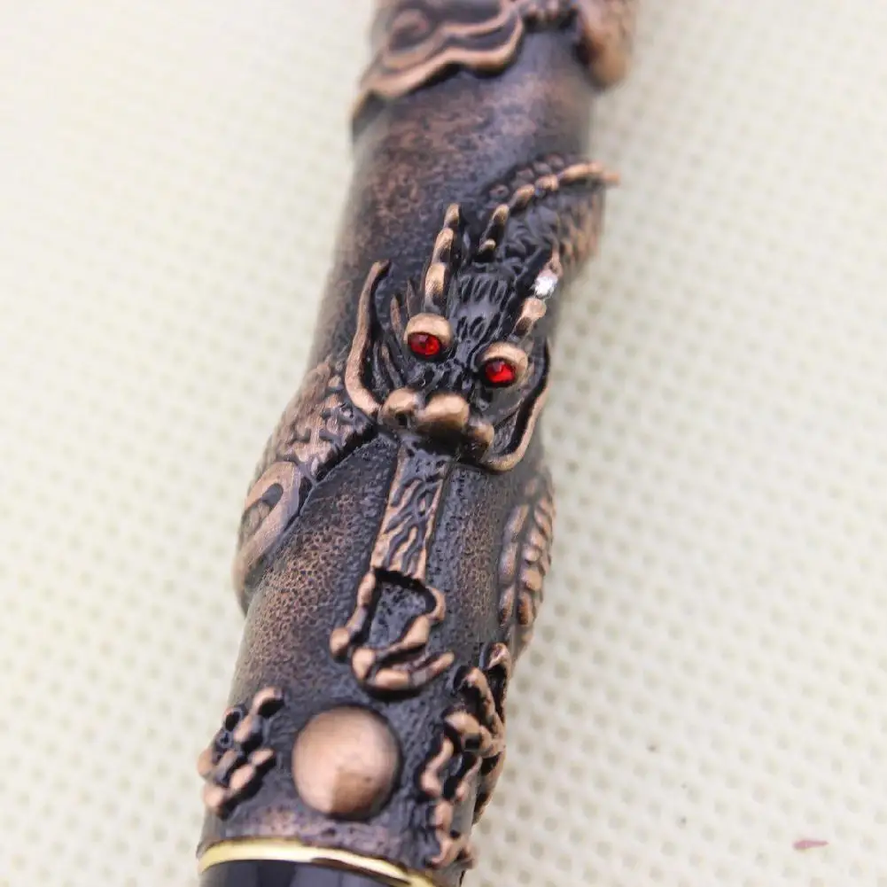 

Усовершенствованная Шариковая ручка Jinhao из китайской бронзы дракона, тяжелая подарочная ручка