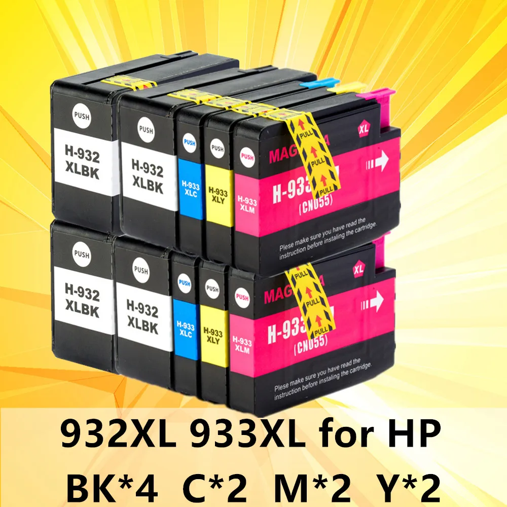 

10PK 932XL 933XL For HP932 For HP933 for HP932XL 933XL Ink Cartridge for HP Officejet 6100 6600 6700 7110 7610 7612 Printer