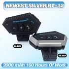 Беспроводные мотоциклетные стереонаушники BT-12 с Bluetooth, гарнитура, спортивный микрофон для мотоциклетного шлема, MP3 MP4 GPS, музыкальное устройство для телефона
