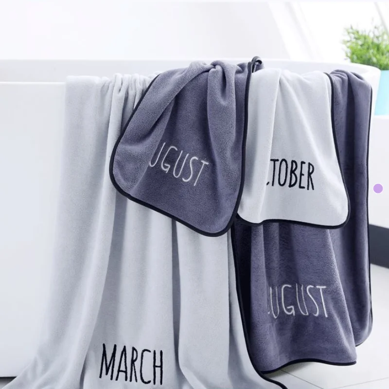 

Полотенце для рук, банное, с добрым утром/спокойной ночи/месяцев, для взрослых, из микрофибры, абсорбирующее, мягкое, корейское, для дома и от...