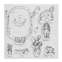 bunny girl silicone clear seal stamp diy scrapbooking embossing photo album decorative paper card craft art handmade gift