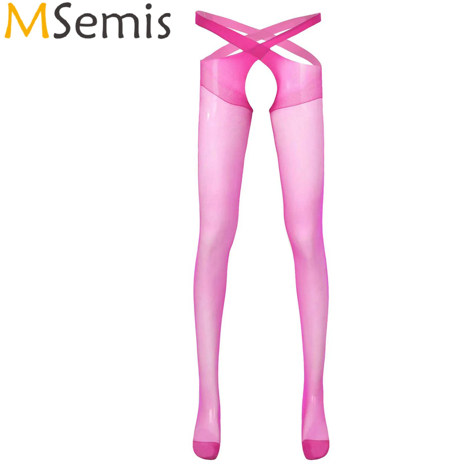 

Мужские прозрачные тонкие колготки, нижнее белье, ажурные чулки с открытой промежностью, эластичные чулки колготки-нижнее белье